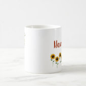 Meine Sonnenbrille Sonnenblumen Personalisiert Kaffeetasse (Mittel)