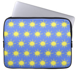 Meine Sonnenschein-Tablethülle (Himmelblau & Gelb) Laptopschutzhülle