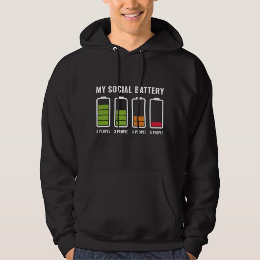 Meine Sozialbatterie Hoodie (Vorderseite)