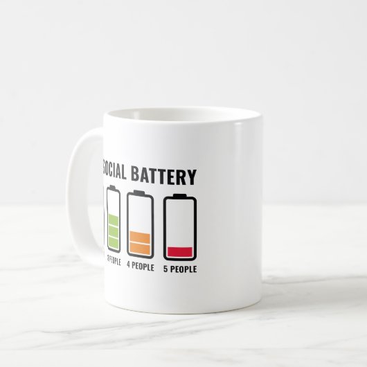 Meine Sozialbatterie Kaffeetasse (Vorderseite Links)