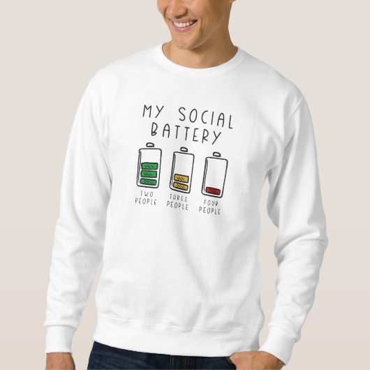 Meine Sozialbatterie Sweatshirt (Vorderseite)