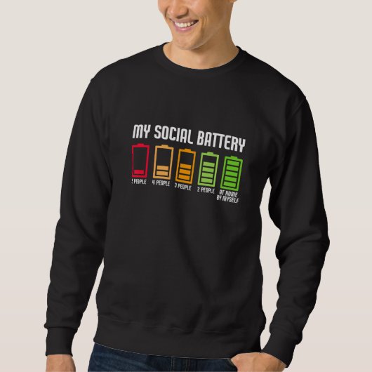 Meine Sozialbatterie Sweatshirt (Vorderseite)