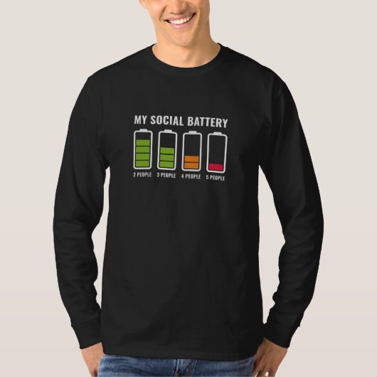 Meine Sozialbatterie T-Shirt (Vorderseite)
