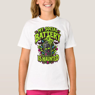 Meine soziale Batterie ist heimgesucht – Lustiger T-Shirt