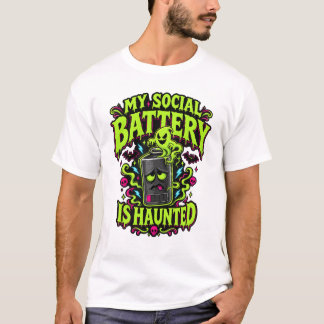 Meine soziale Batterie ist heimgesucht – Lustiger T-Shirt
