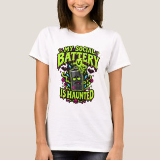 Meine soziale Batterie ist heimgesucht – Lustiger T-Shirt