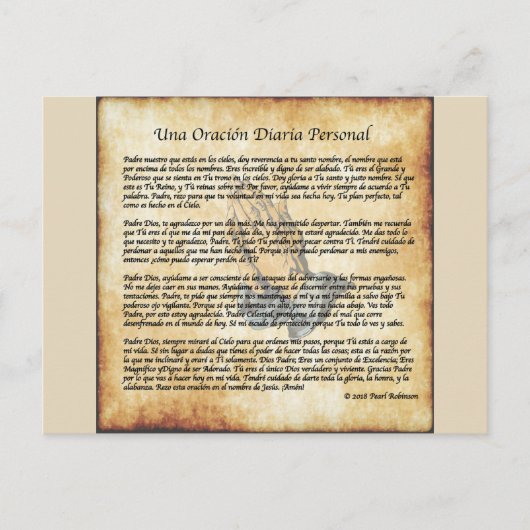 Meine Spanische Sammlung des täglichen Gebets (Pos Postkarte (Vorderseite)