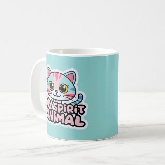 Meine Spirit Animal Cat Tasse (Vorderseite Links)