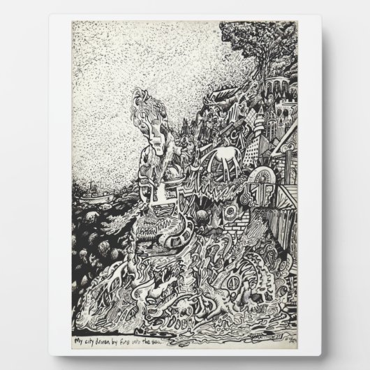 Meine Stadt wurde durch Feuer ins Meer getrieben Fotoplatte (Vorderseite)