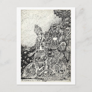 Meine Stadt wurde durch Feuer ins Meer getrieben. Postkarte
