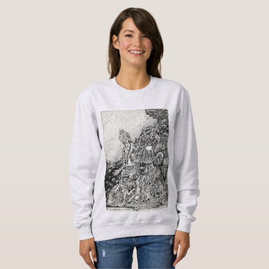 Meine Stadt wurde durch Feuer ins Meer getrieben Sweatshirt (Vorne ganz)