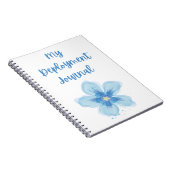 Meine Stationierung Journal mit blauer Blume Notizblock (Rechte Seite)