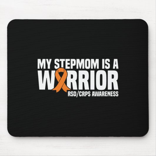 Meine Stepmutter ist ein kriegerischer Orange Ribb Mousepad (Vorne)