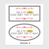 Meine Stimme AAC Aufkleber (Blatt)