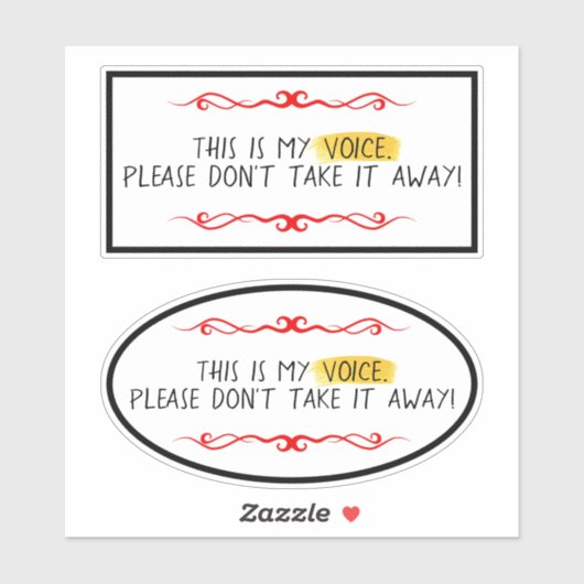 Meine Stimme AAC Aufkleber (Blatt)