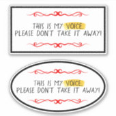 Meine Stimme AAC Aufkleber (Vorderseite)