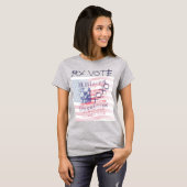 Meine Stimme XOXO USA Hillary 4 Präsident Amerikan T-Shirt (Vorne ganz)