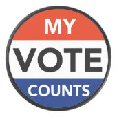 Meine Stimme zählt Eishockey Puck (Vorderseite)