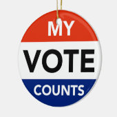 Meine Stimme zählt Keramik Ornament (Links)