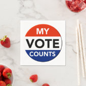 Meine Stimme zählt Serviette (Beispiel)