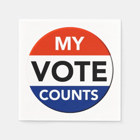 Meine Stimme zählt Serviette (Vorderseite)