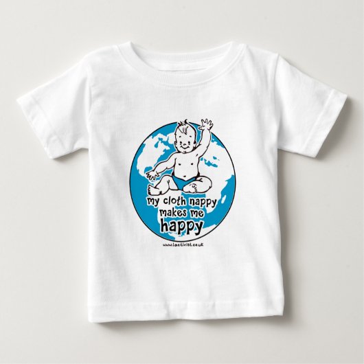 Meine Stoffwindel macht mich glücklich Baby T-shirt (Vorderseite)