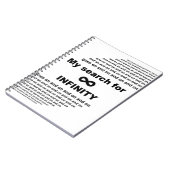 Meine Suche nach Unendlichkeit geht immer weiter Notizblock (Linke Seite)