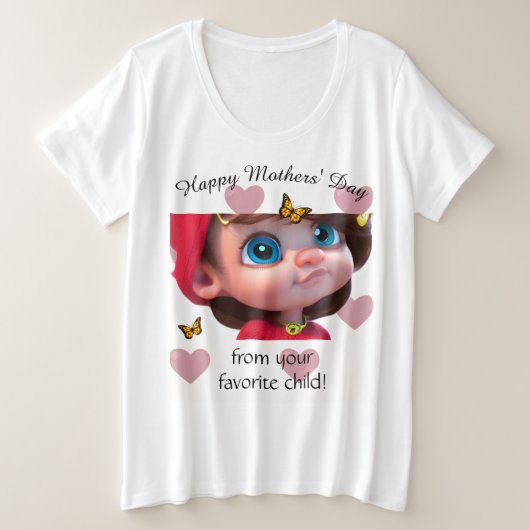 Meine supercoole Mutter Große Größe T-Shirt (Design vorne)
