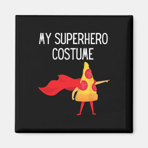 Meine Superheld-Pizza mit Cape Halloween Kostümspa Magnet