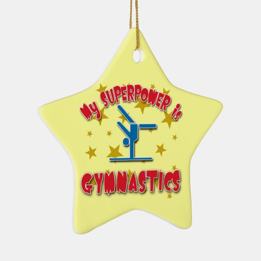 Meine Supermacht ist Gymnastik Keramik Ornament (Rechts)