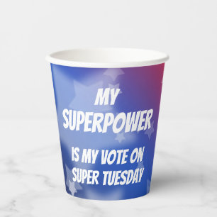 Meine Supermacht ist meine Stimme für die Super-Di Pappbecher