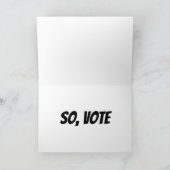 Meine Supermacht ist meine Stimme Karte (Innenseite)