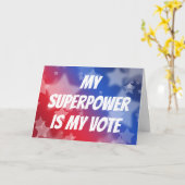 Meine Supermacht ist meine Stimme Karte (Gelbe Blume)