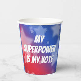 Meine Supermacht ist meine Stimme Pappbecher