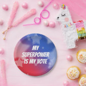 Meine Supermacht ist meine Stimme Pappteller (Party)