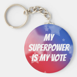 Meine Supermacht ist meine Stimme Schlüsselanhänger