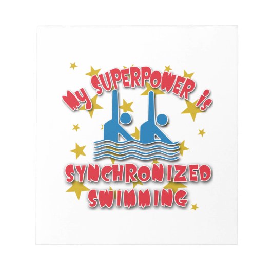 Meine Supermacht ist synchronisiertes Schwimmen Notizblock (Vorderseite)