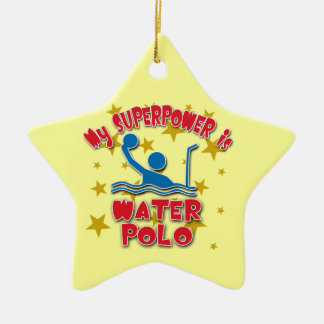 Meine Supermacht ist Wasserball Keramik Ornament
