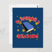 Meine Supermacht liest Postkarte (Vorne/Hinten)