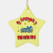 Meine Supermacht schwimmt Keramikornament (Rechts)