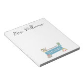 Meine Supermacht und Regenbogen lehren, roter Apfe Notizblock (angewinkelt)