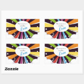 Meine Supermacht verbreitet Liebe. Rechteckiger Aufkleber (Blatt)