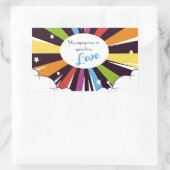 Meine Supermacht verbreitet Liebe. Rechteckiger Aufkleber (Tasche)