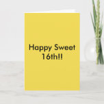 Meine süße 16. Intent Grußkarte Einladung<br><div class="desc">Happy Sweet 16.!</div>