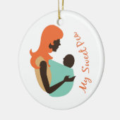 Meine süße Erbse Keramik Ornament (Links)