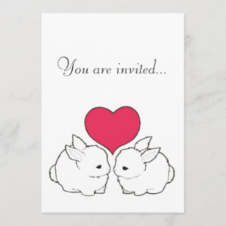 Meine süße Häschen-Liebe-Rache-Hochzeitseinladung Einladung