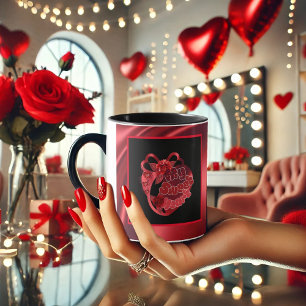 Meine süße Herz Red Shiny Valentine Coffee Tasse