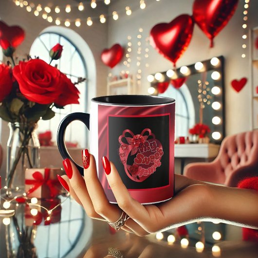 Meine süße Herz Red Shiny Valentine Coffee Tasse