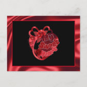 Meine süße Herz Red Shiny Valentine Postkarte (Vorderseite)