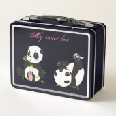 Meine süße Kiste niedlich Panda Metall Brotdose (Rückseite)